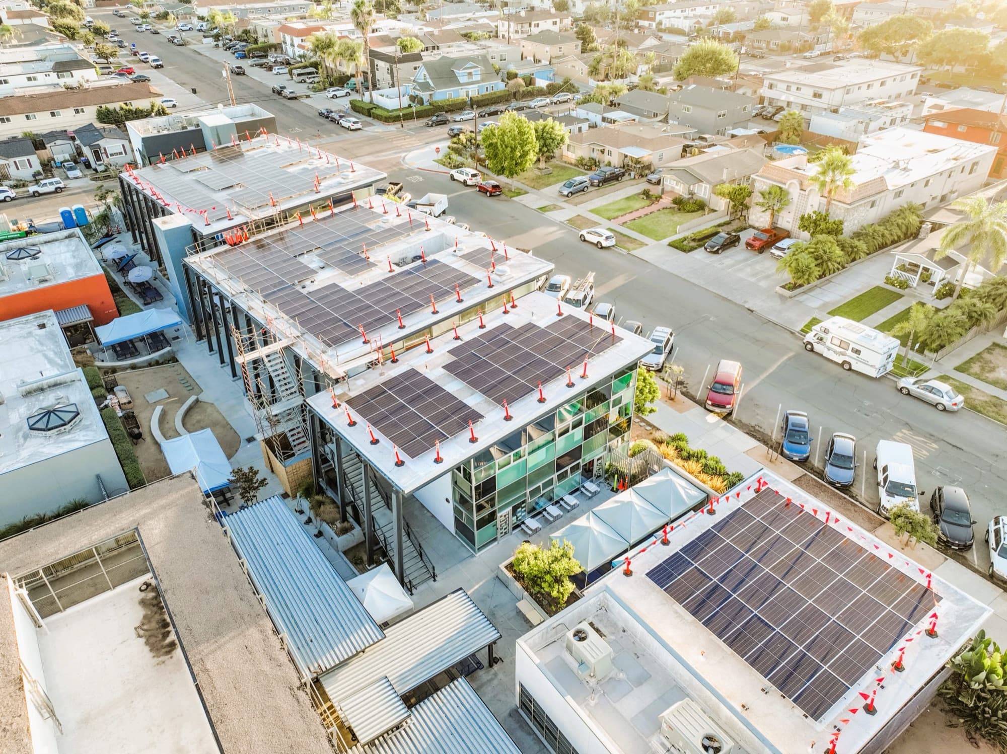 San Diego Solar in-house installation crew working on an active rooftop project